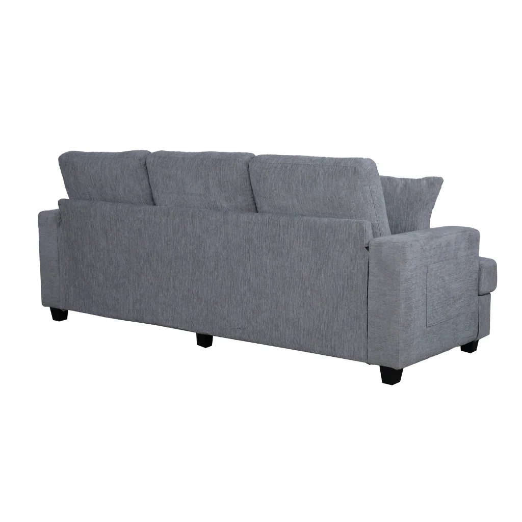 Canapé Fallon – Gris, design moderne et compact