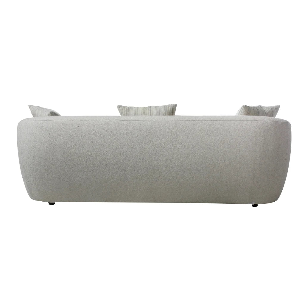 Canapé Sophy crème avec coussins – Style arrondi et spacieux