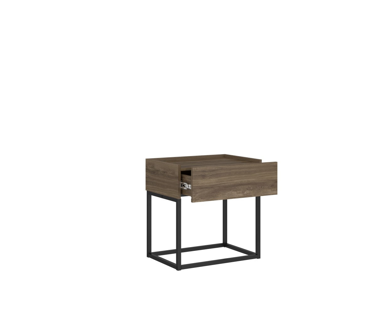 TABLE DE NUIT - NOIR MAT ( Meuble Mtl )