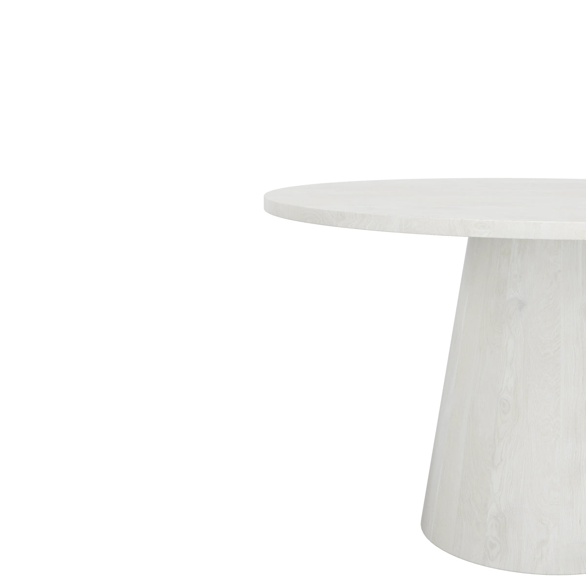 Wynter White Round Dining Table - Solid Mango Wood
