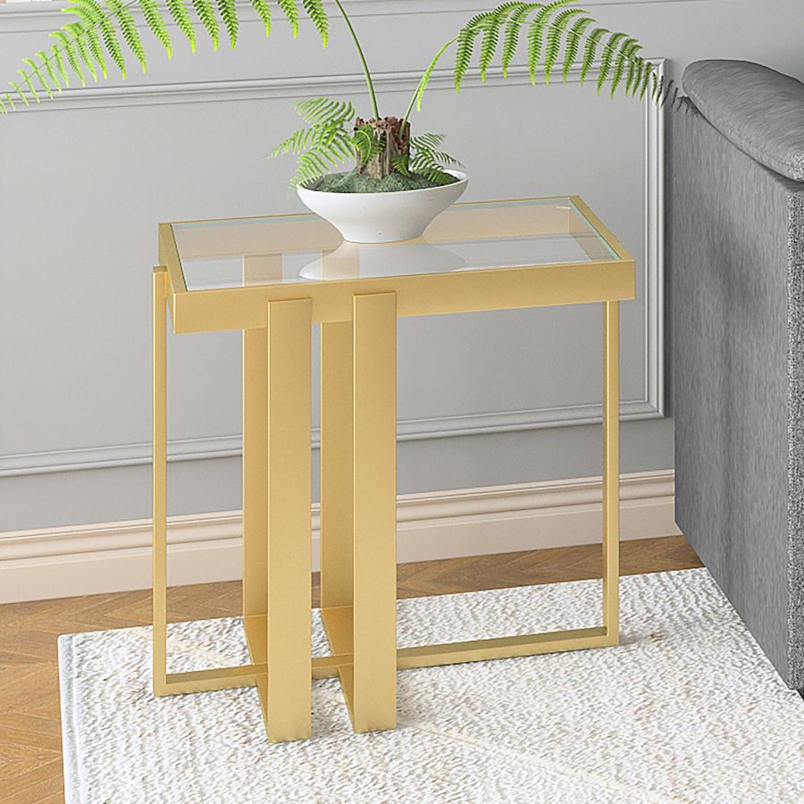 Table d'appoint Paxton en or brossé