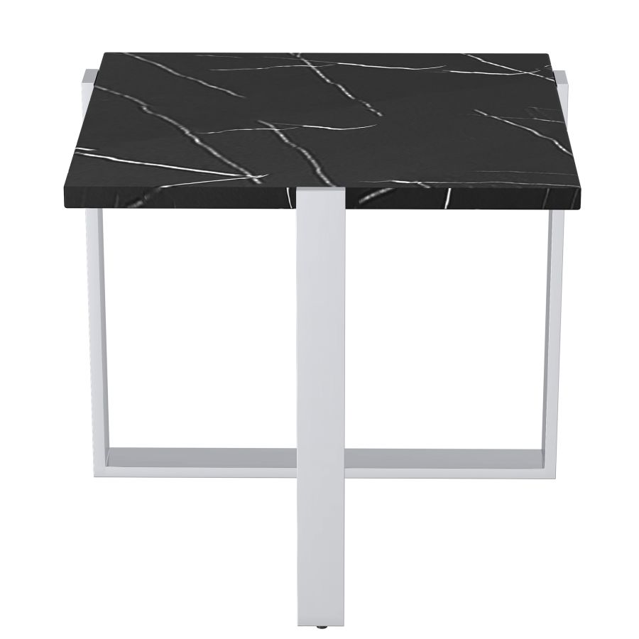 Table d'appoint Veno en noir et argent ( Meuble Mtl )