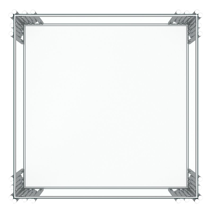 Grande table d'appoint Estrel en argent ( Meuble Mtl )