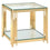 Estrel Large Accent Table in Gold ( Meuble Mtl )