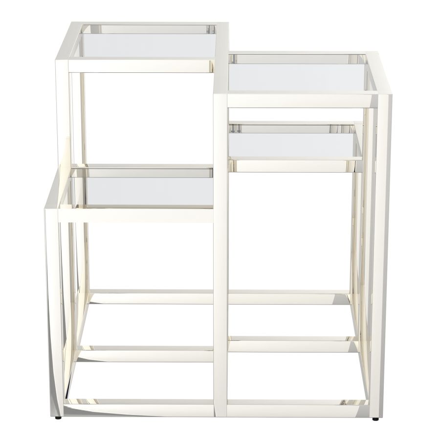 Table d'appoint Casini en argent ( Meuble Mtl )