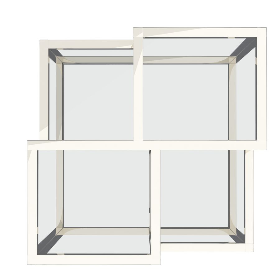 Table d'appoint Casini en argent ( Meuble Mtl )