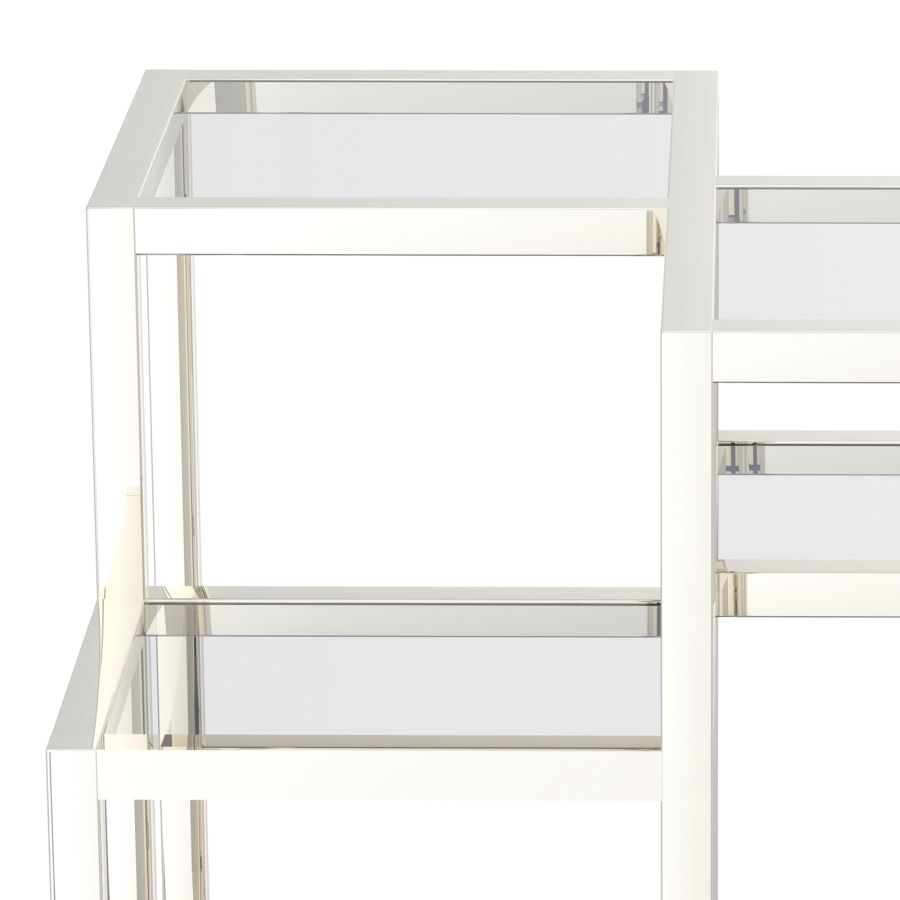 Table d'appoint Casini en argent ( Meuble Mtl )