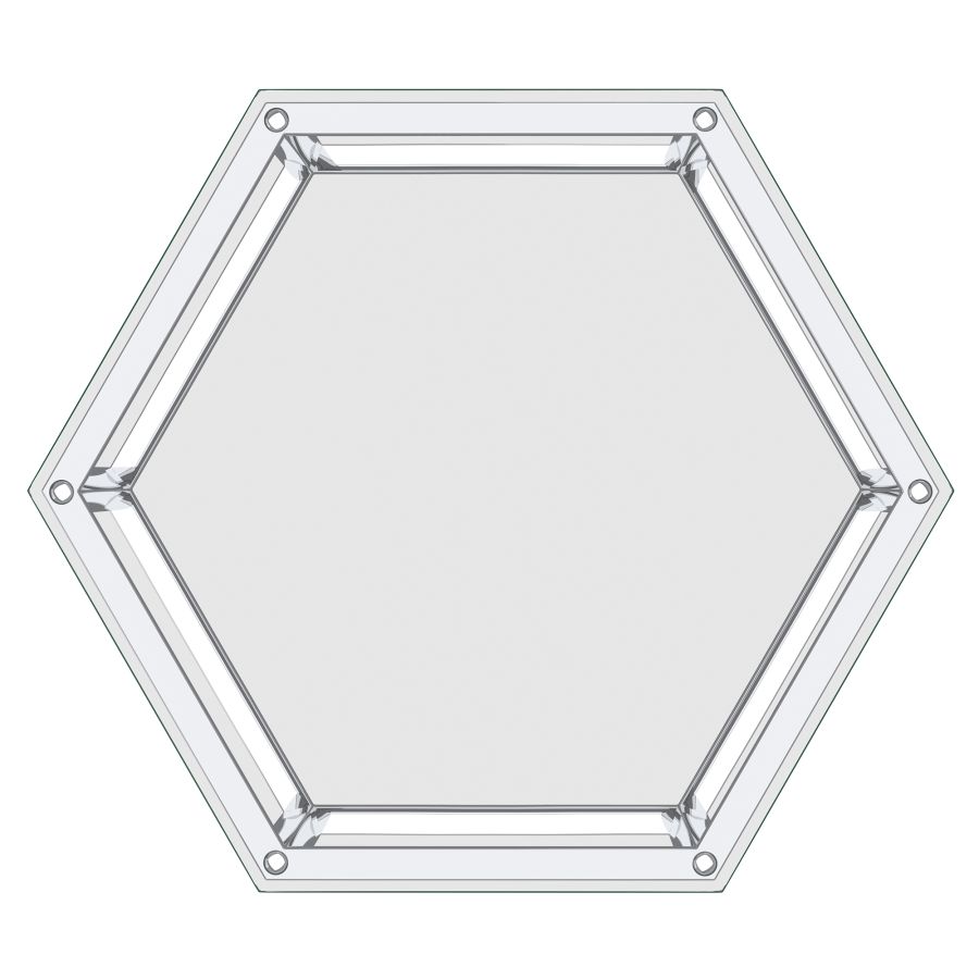 Table d'appoint Fleur en argent ( Meuble Mtl ) 