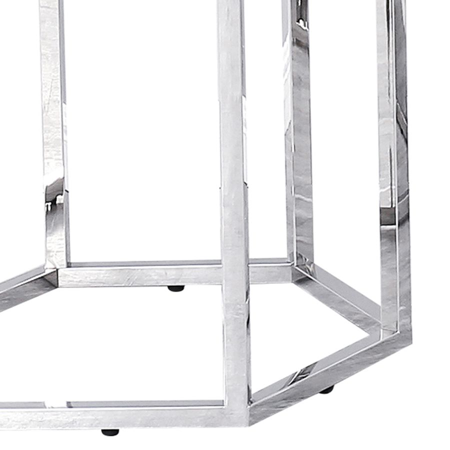 Table d'appoint Fleur en argent ( Meuble Mtl ) 