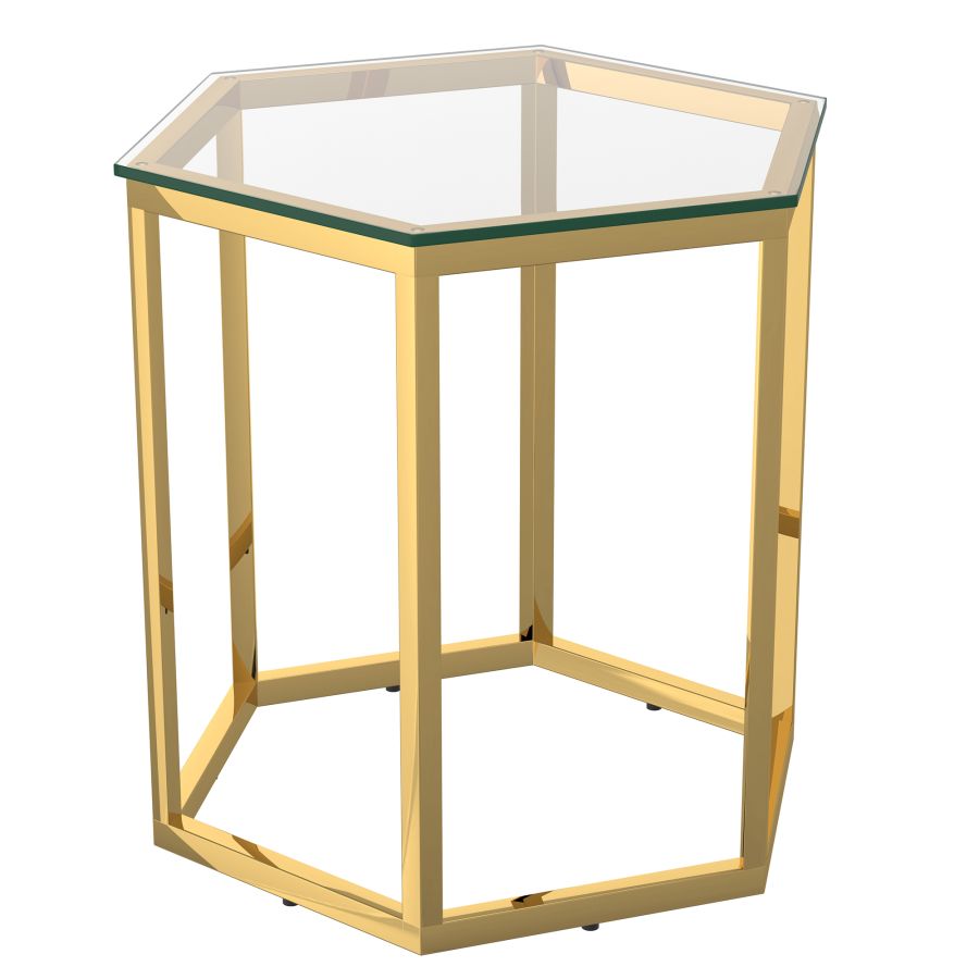 Ensemble de table d'appoint 3 pièces Fleur en or ( Meuble Mtl )