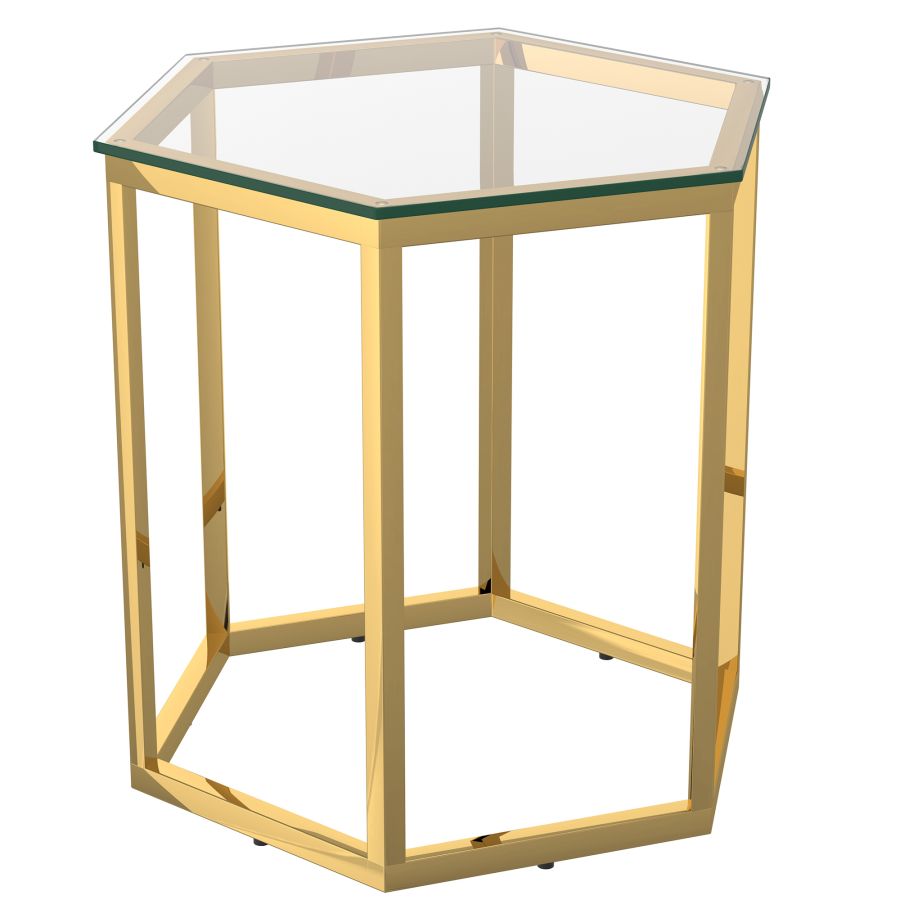 Table d'appoint Fleur en or ( Meuble Mtl ) 