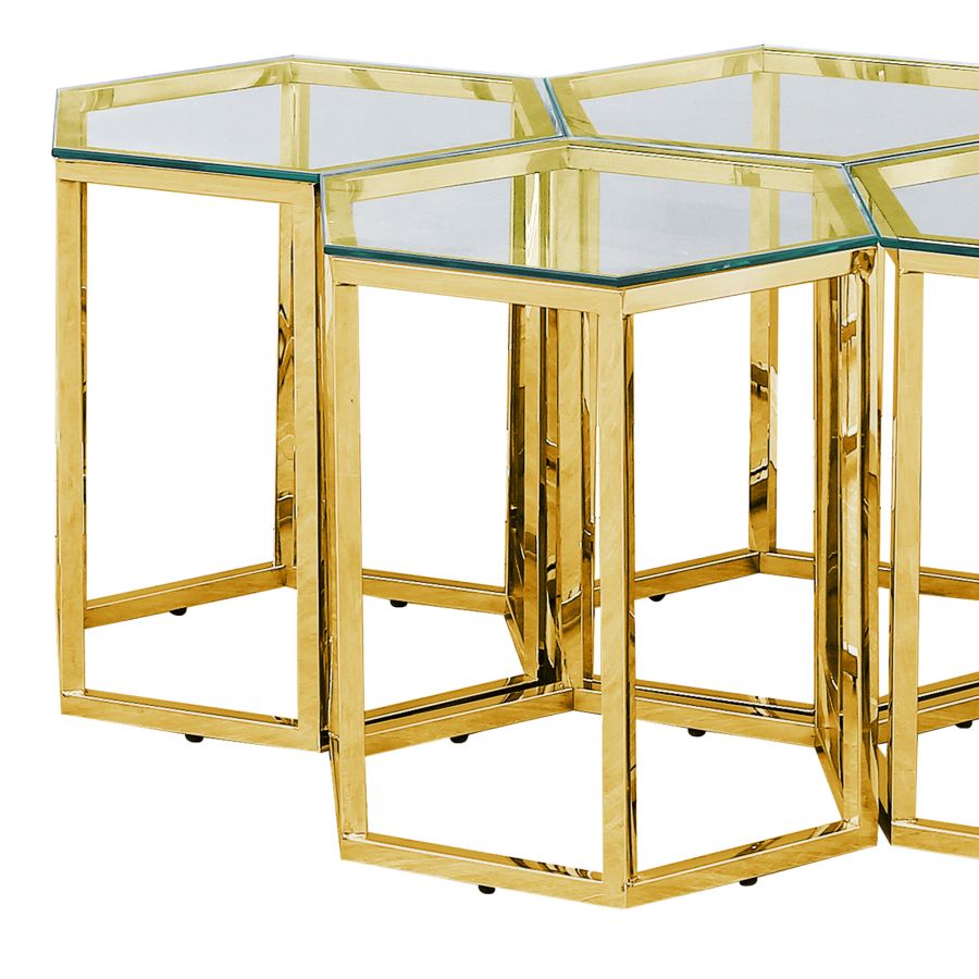 Table d'appoint Fleur en or ( Meuble Mtl ) 