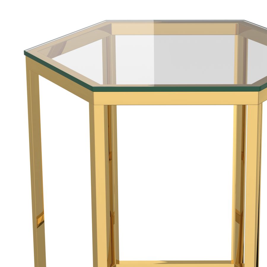 Table d'appoint Fleur en or ( Meuble Mtl ) 
