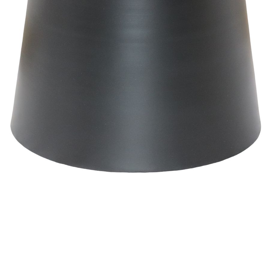 Table d'appoint Alora en noir et blanc et or brossé