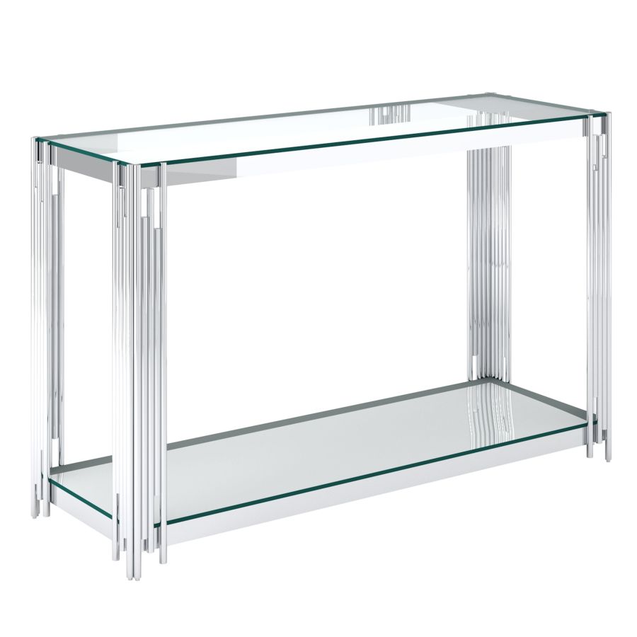 Table console Estrel en argent ( Meuble Mtl )