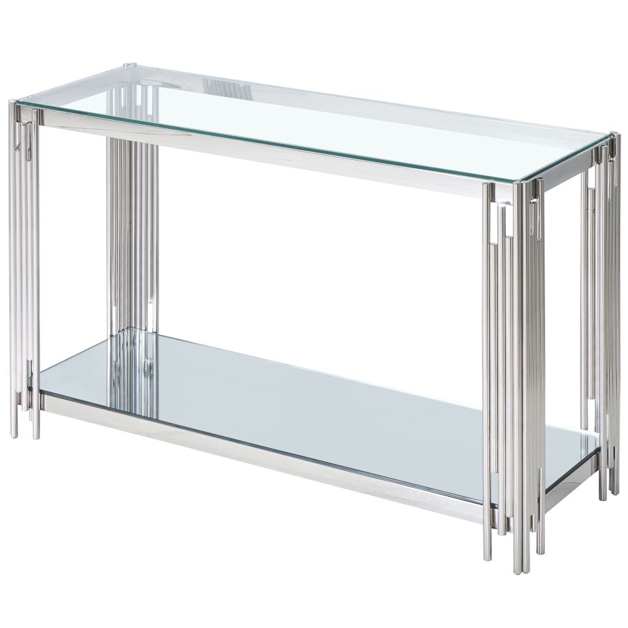 Table console Estrel en argent ( Meuble Mtl )
