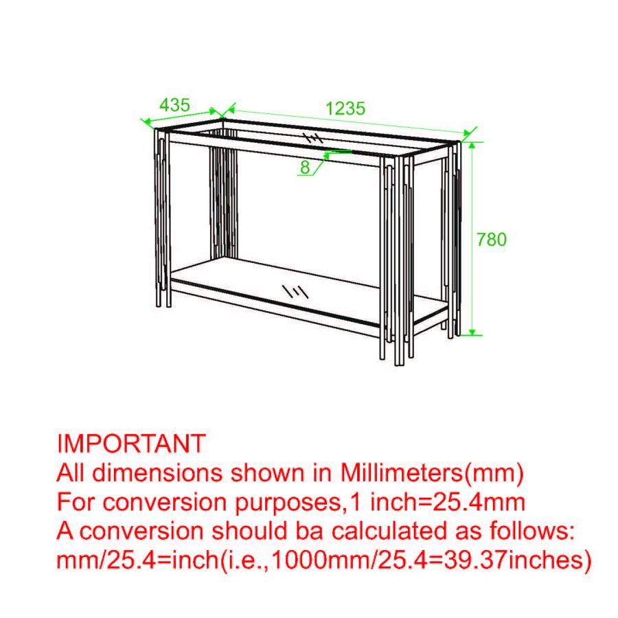 Table console Estrel en argent ( Meuble Mtl )