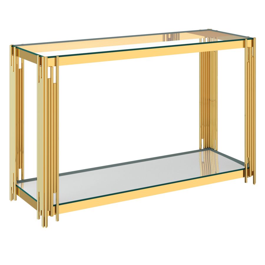 Table console Estrel en or ( Meuble Mtl )