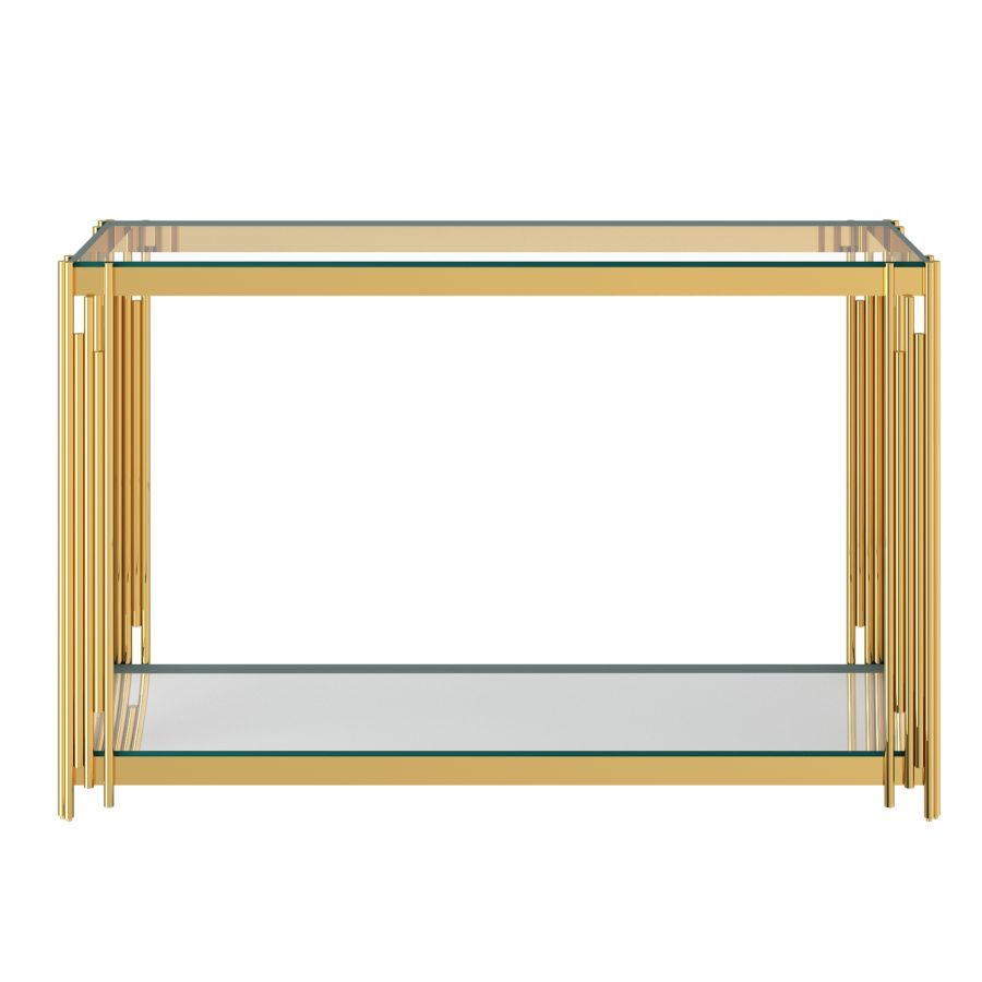 Table console Estrel en or ( Meuble Mtl )