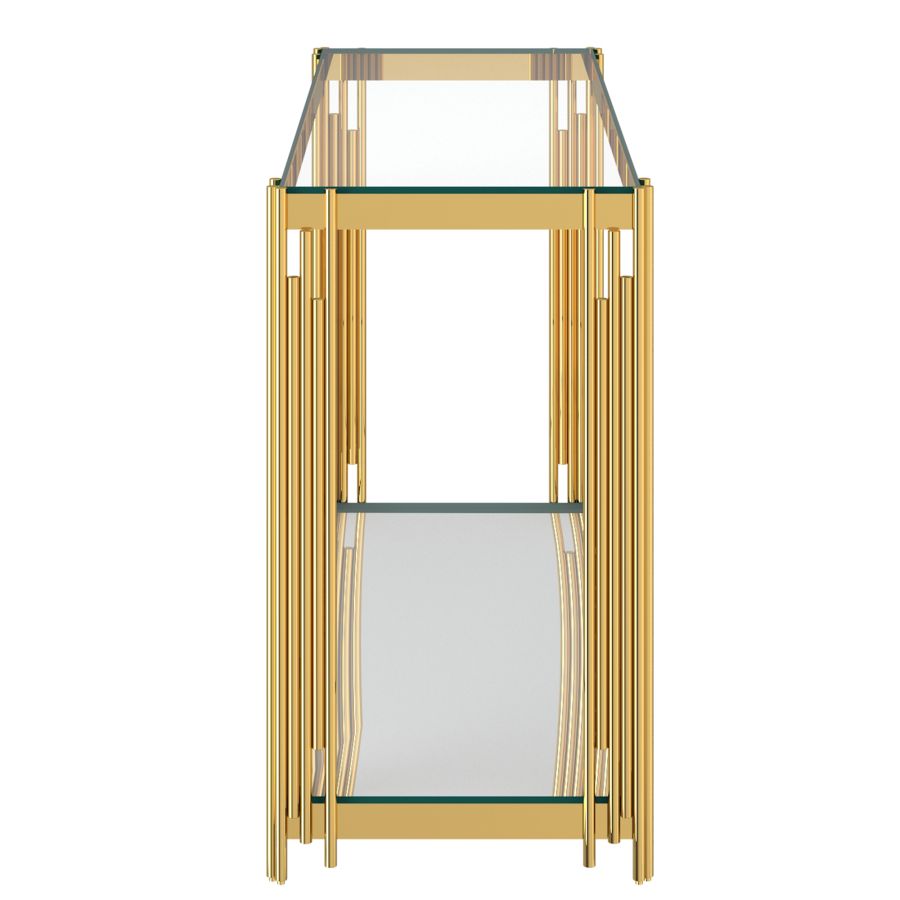 Table console Estrel en or ( Meuble Mtl )