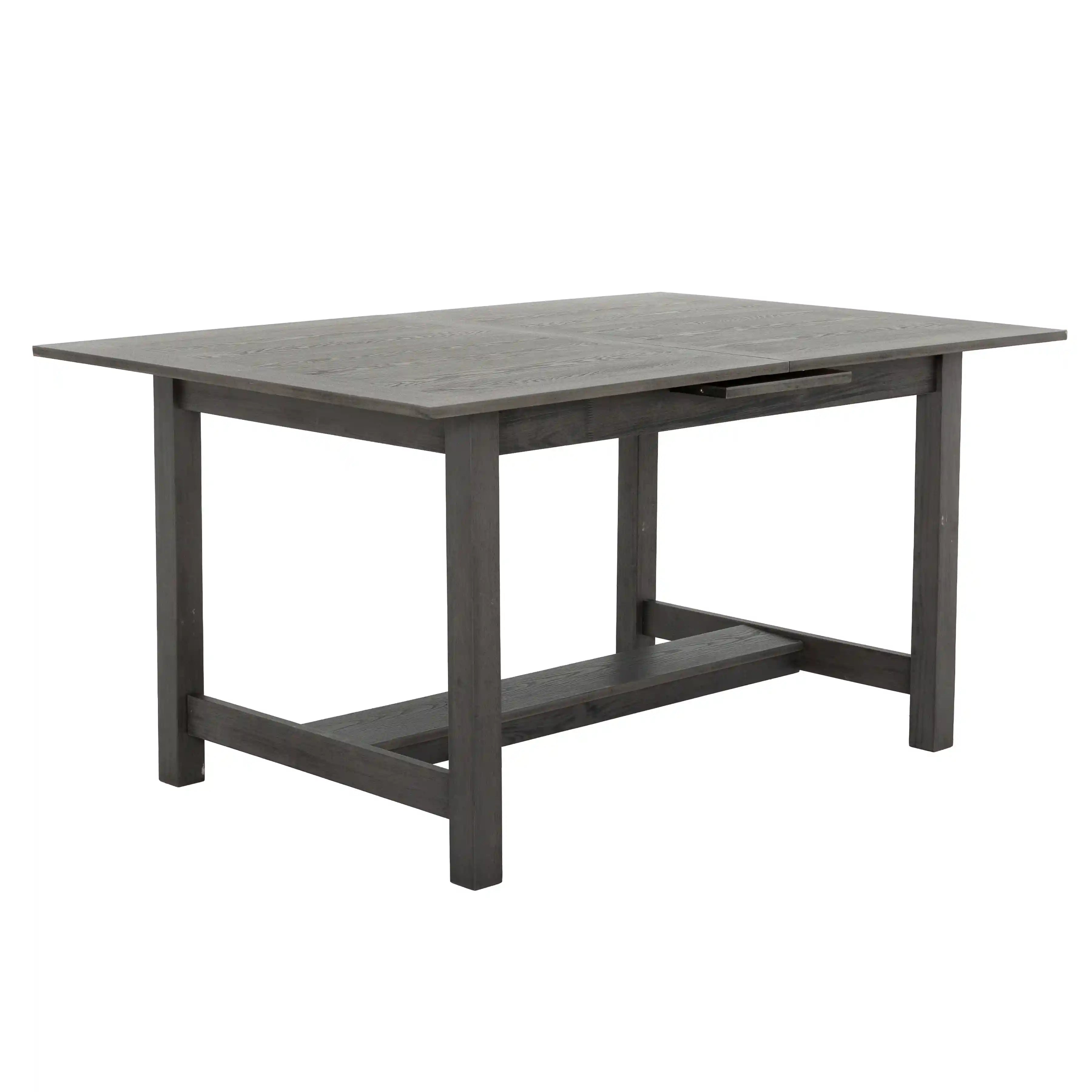 Table Salle à Manger Extensible (60" à 72") avec Rallonge Intégrée et 4 Chaises - Primo