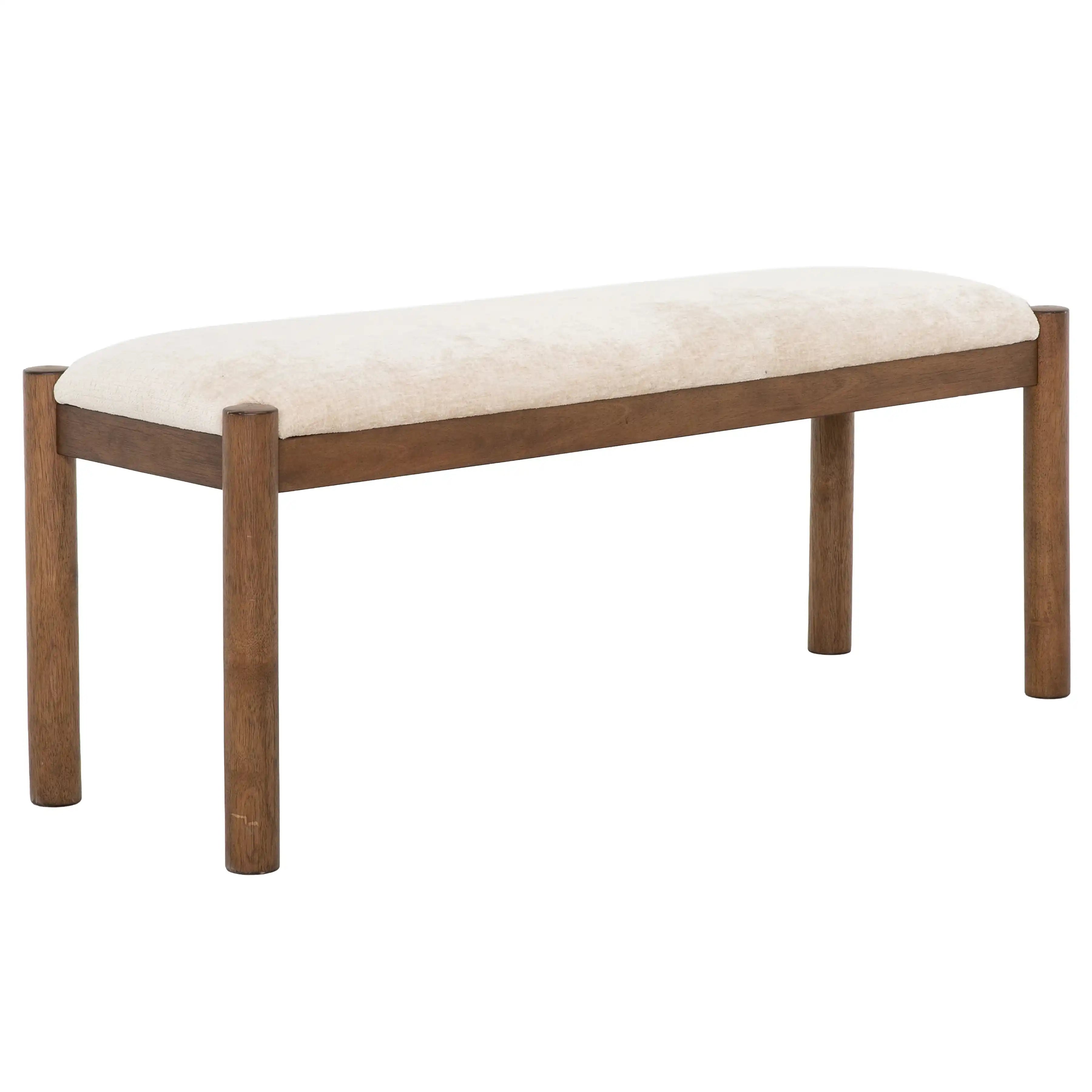 Primo Ensemble Salle à Manger 6 Places avec Banc et 4 Chaises (71") - Bois Brun