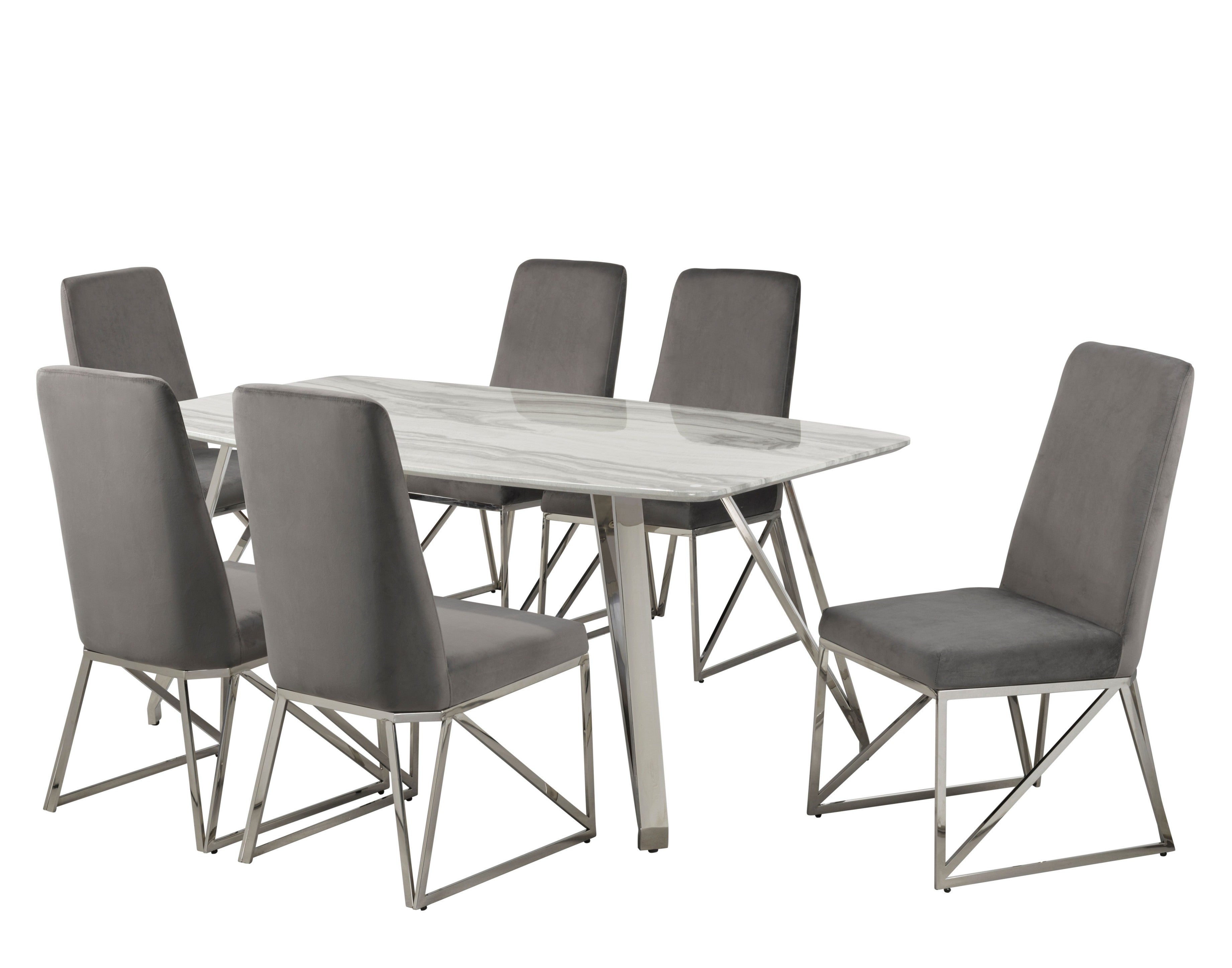 Ensemble de salle à manger en marbre de papier luxueux : une addition éblouissante à n'importe quelle maison ( Meuble Mtl )
