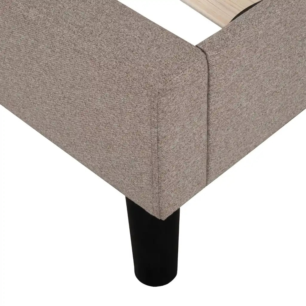 Lit Greta | Tête de Lit à Oreilles Gris Tweed