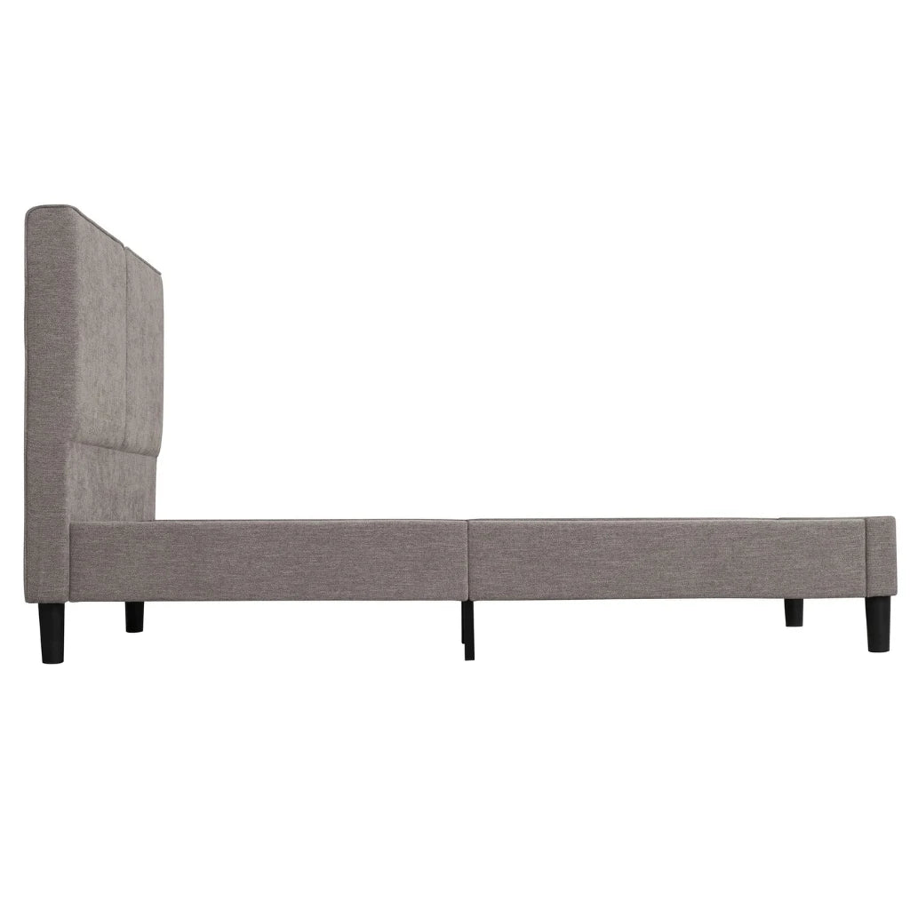 Sia : Le Lit Plateforme au Design Split-Back Gris