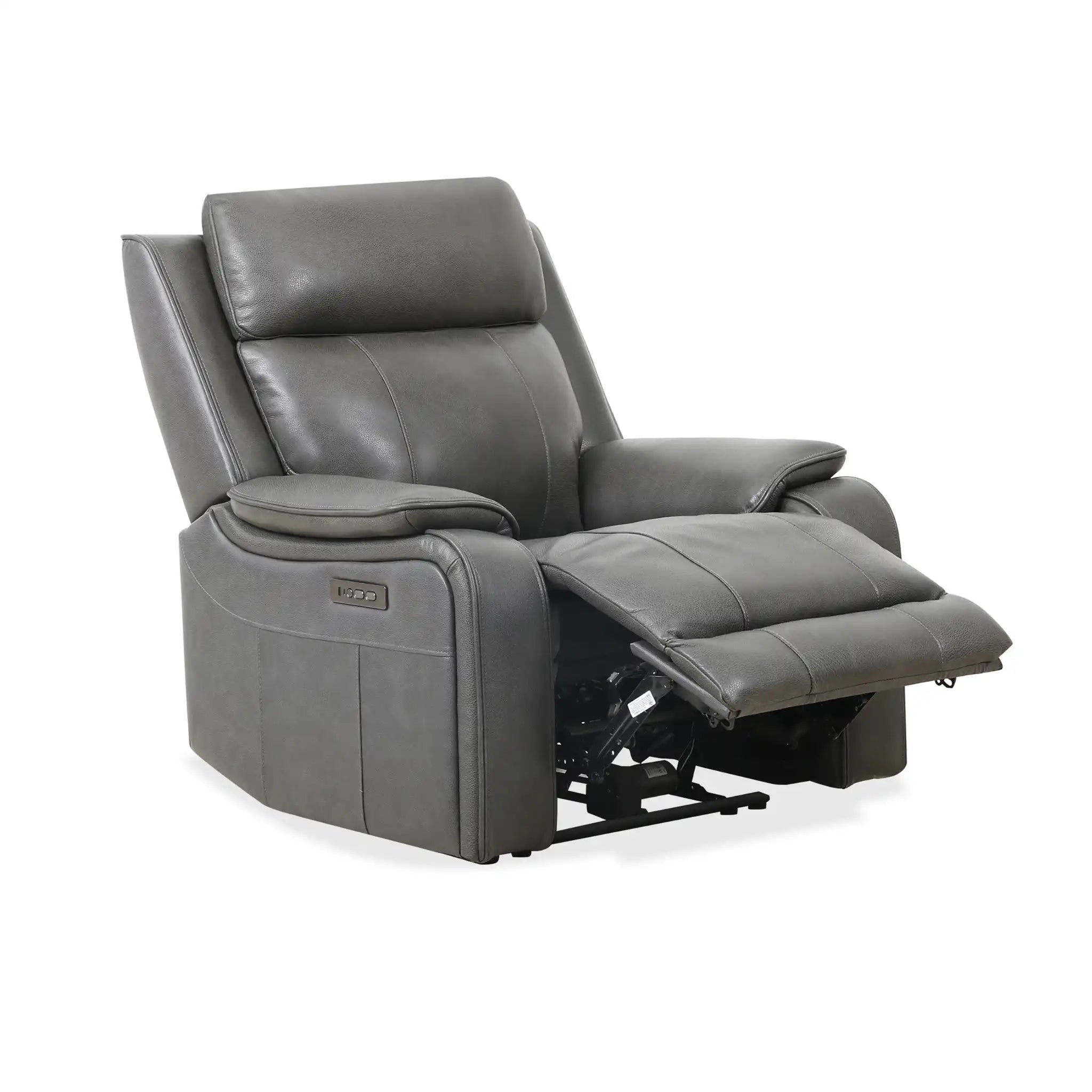 Primo Brindle Fauteuil Berçant Inclinable Électrique Cuir Anthracite