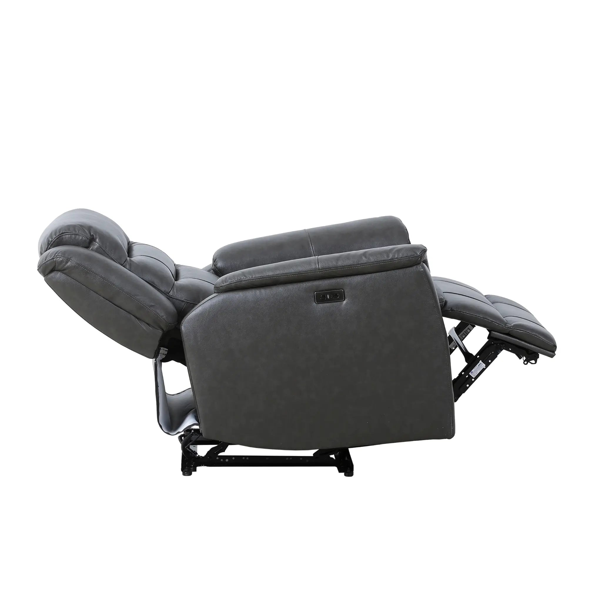 Primo Carter Fauteuil Inclinable Électrique Cuir et Similicuir Gris Foncé