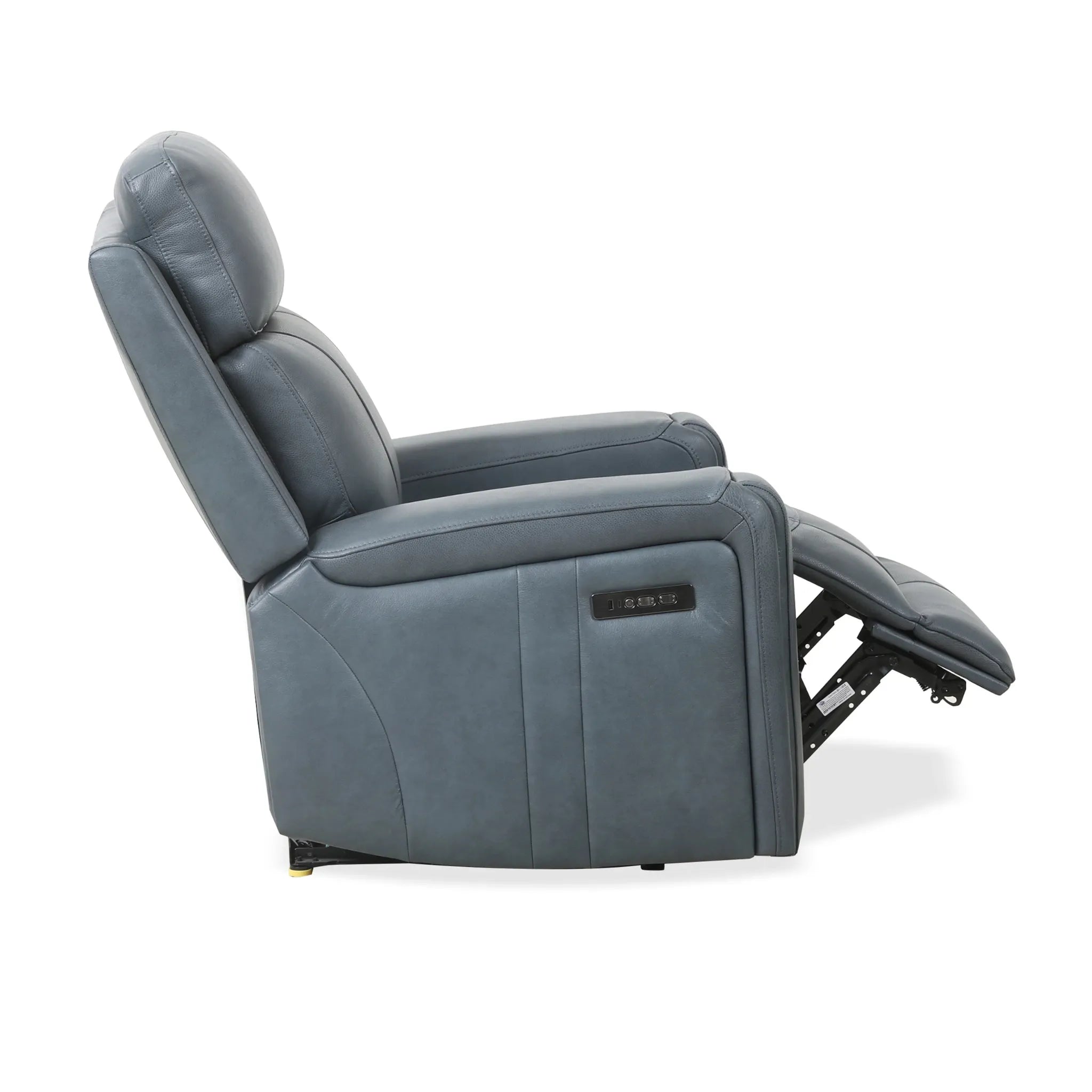 Primo Cavron Fauteuil Berçant et Inclinable Électrique Cuir Bleu