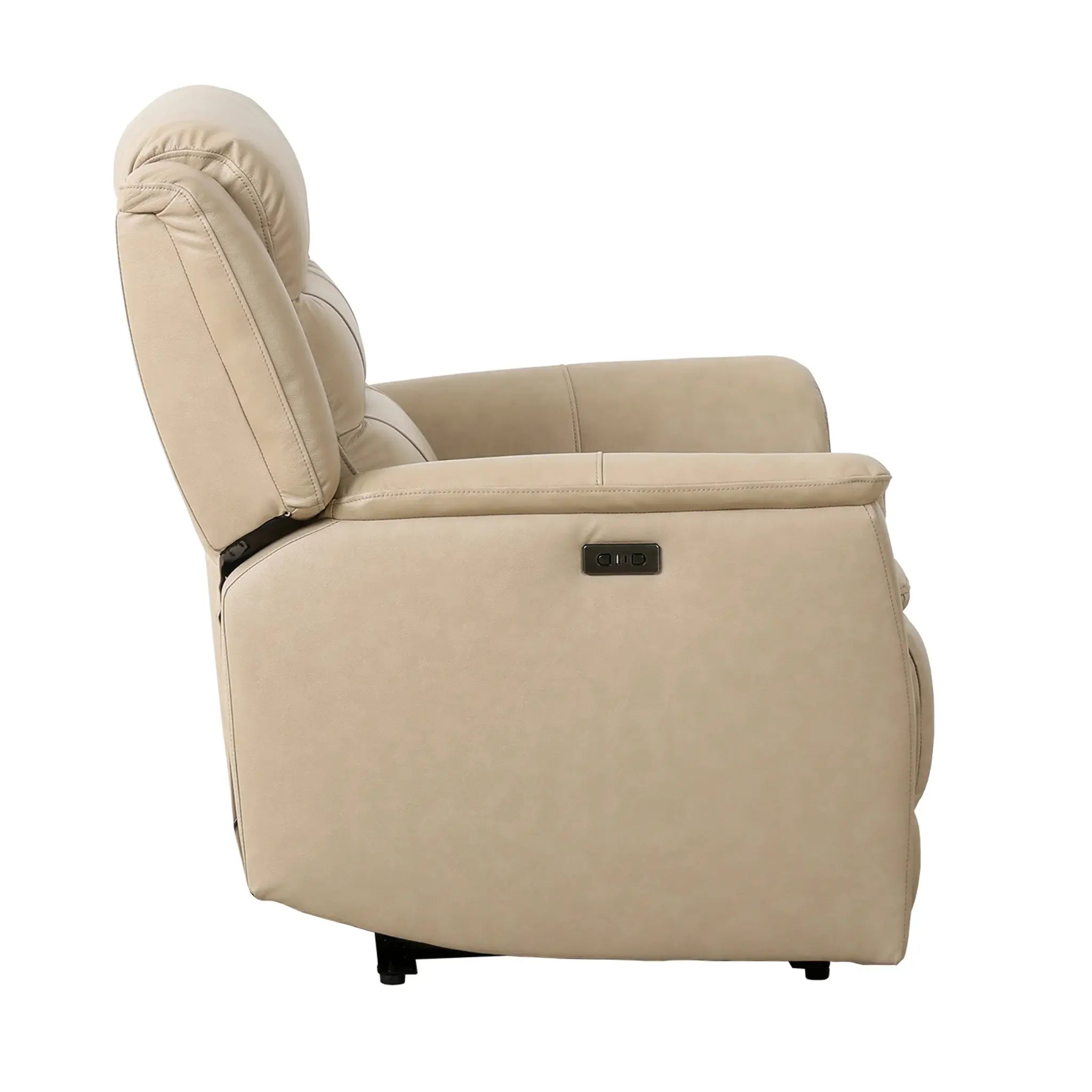 Primo Carter Fauteuil Inclinable Électrique Cuir et Similicuir Beige