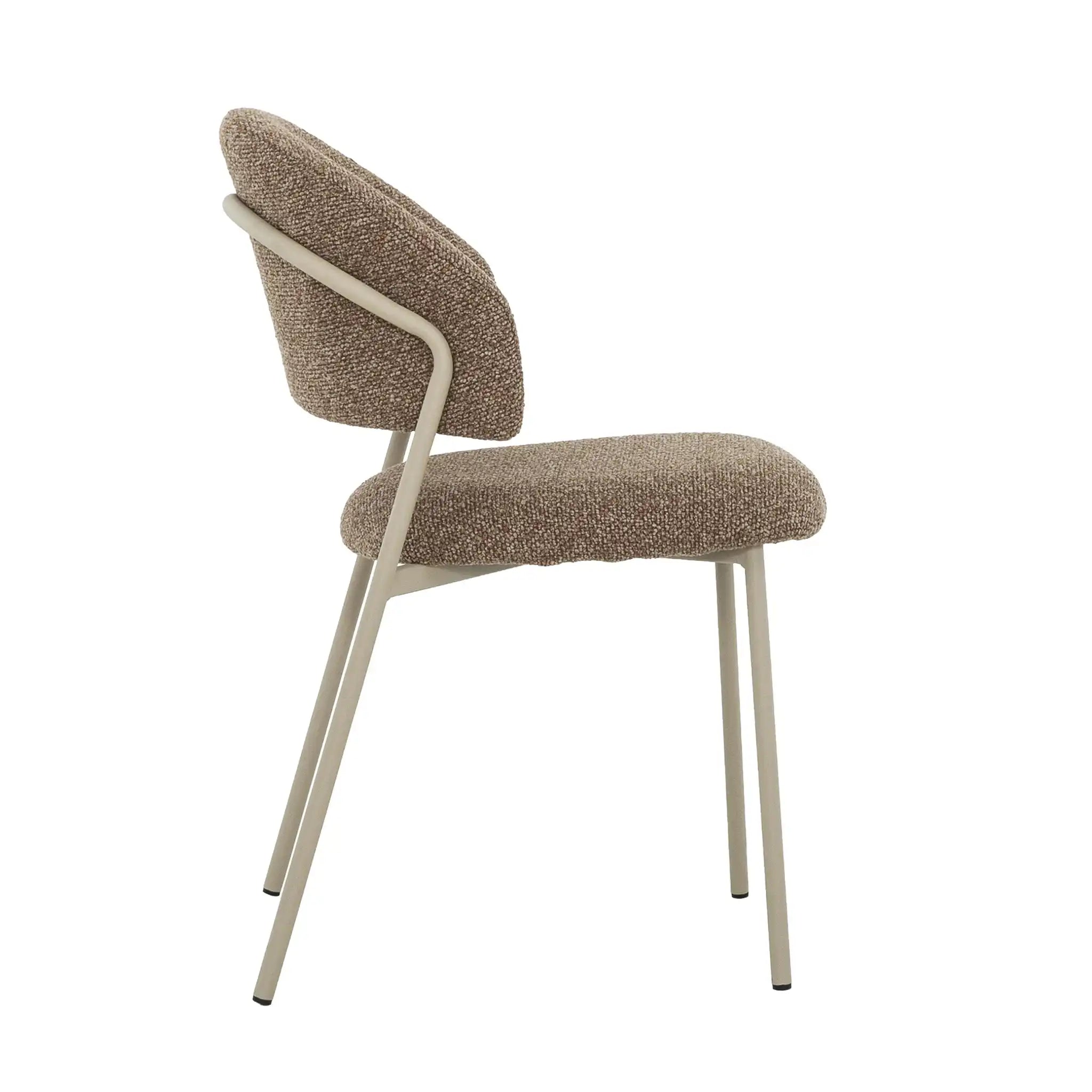 Primo Ensemble de 2 Chaises de Salle à Manger Confortables - Tissu Gris