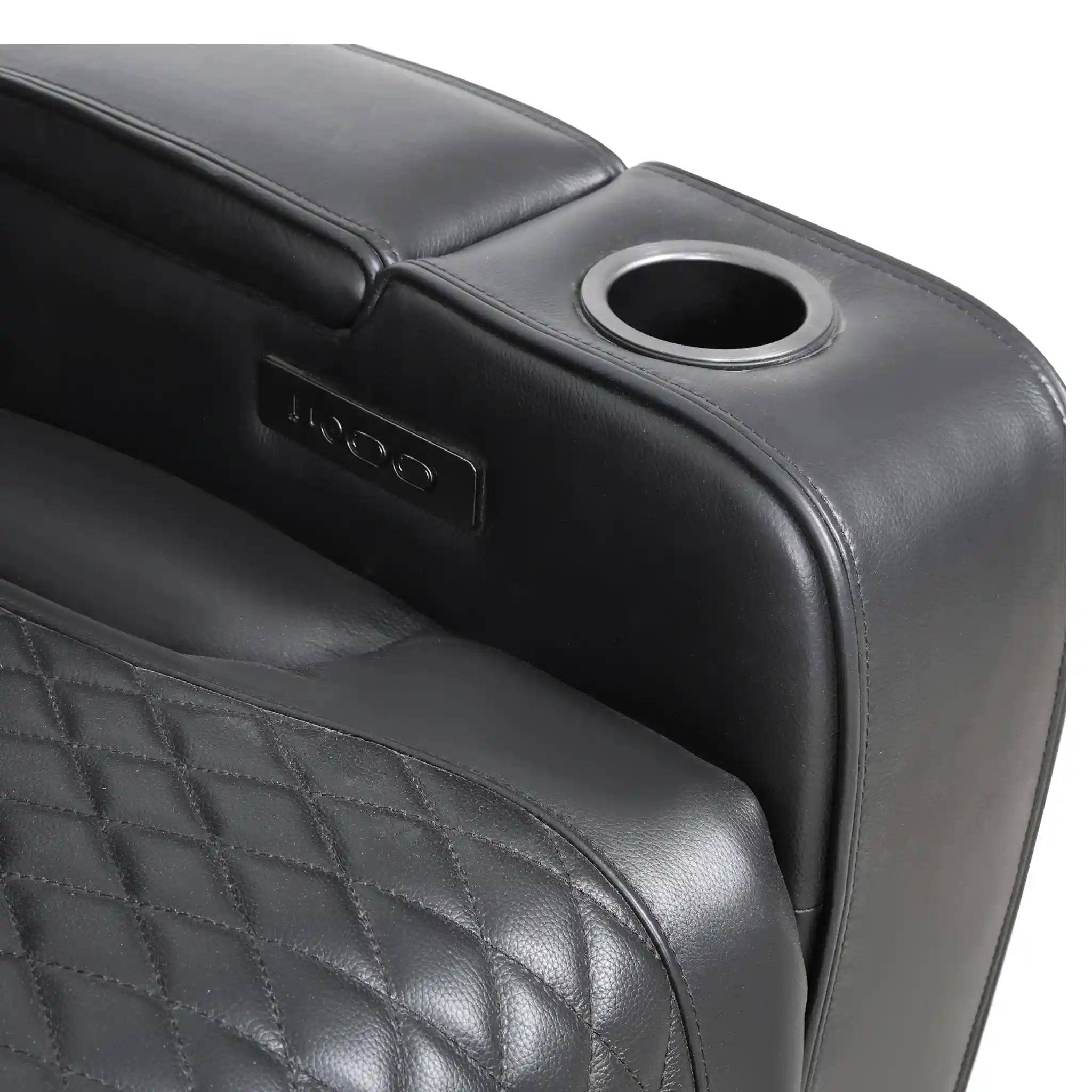 Primo Colton Sofa avec Rangement et Assises Inclinables Électriques Noir