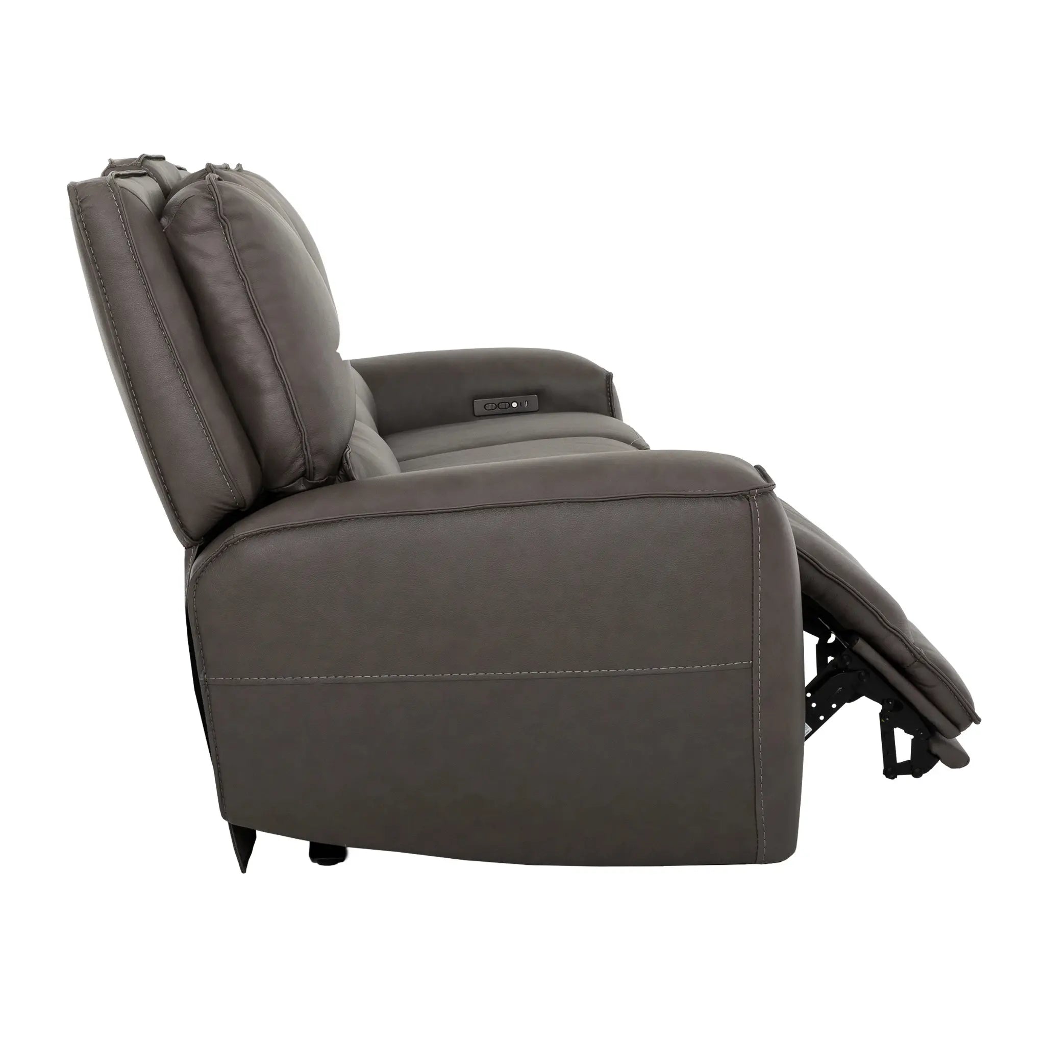 Primo Odessa Sofa Inclinable Électrique en Cuir Véritable Gris