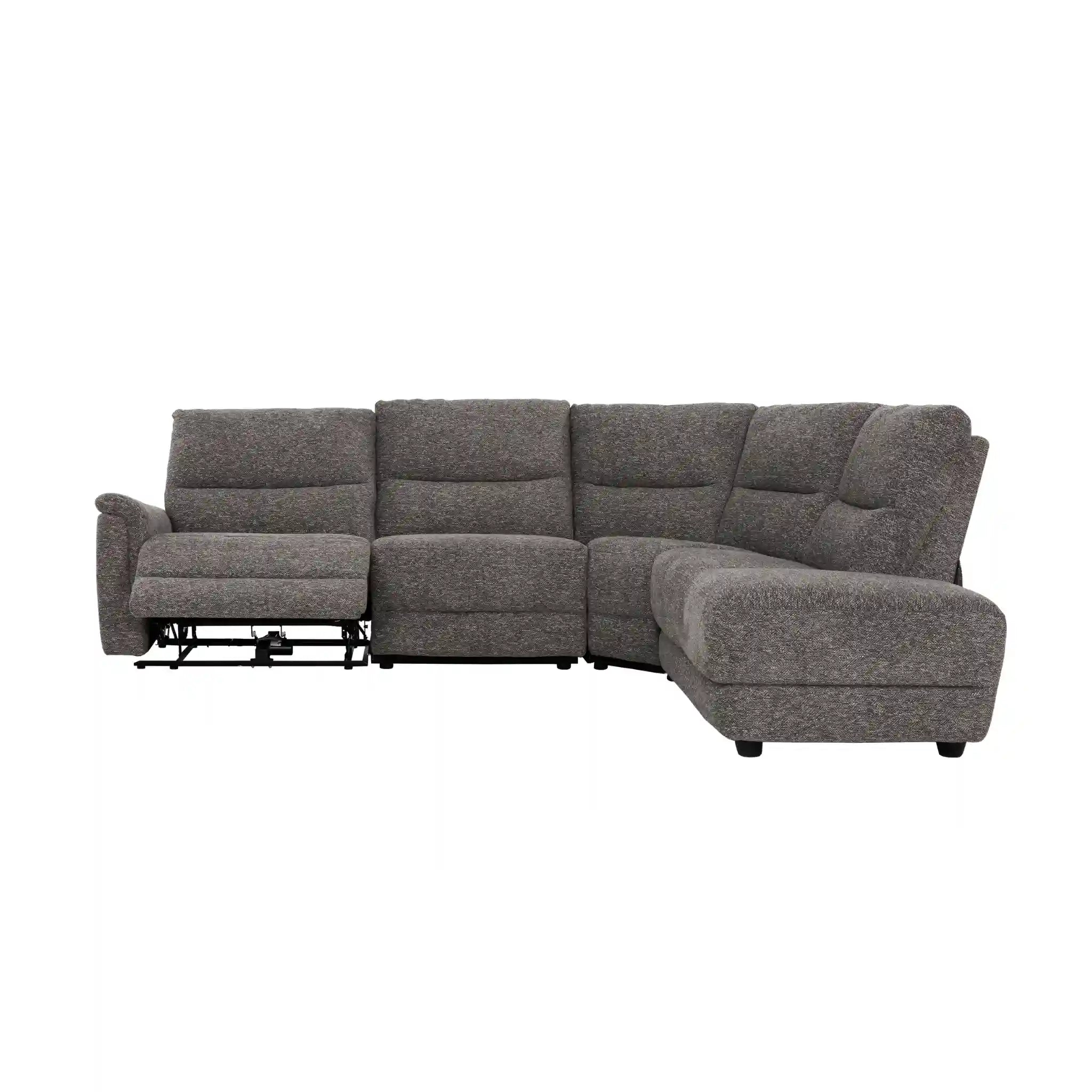 Primo Dalton Sofa Sectionnel Inclinable Électrique Droit Gris Foncée