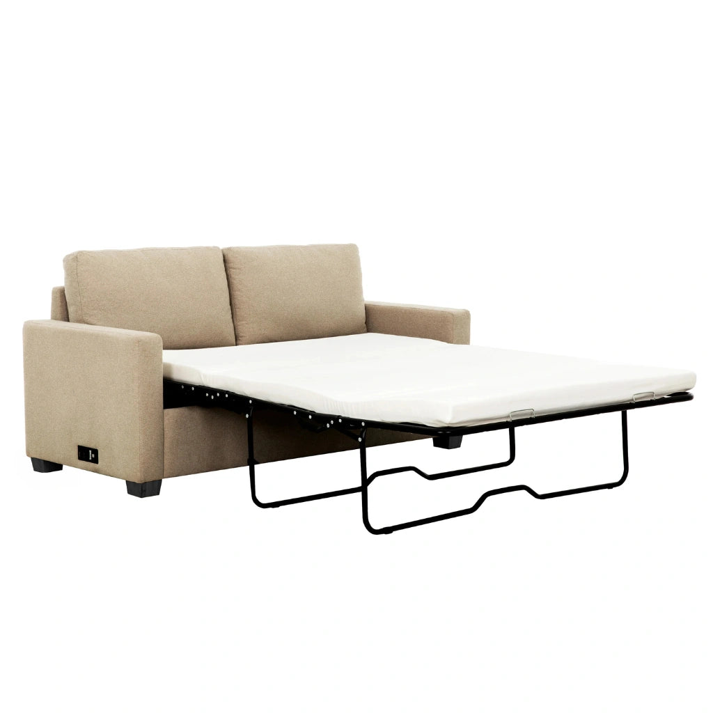 Canapé-lit Hagar beige – Compact et fonctionnel