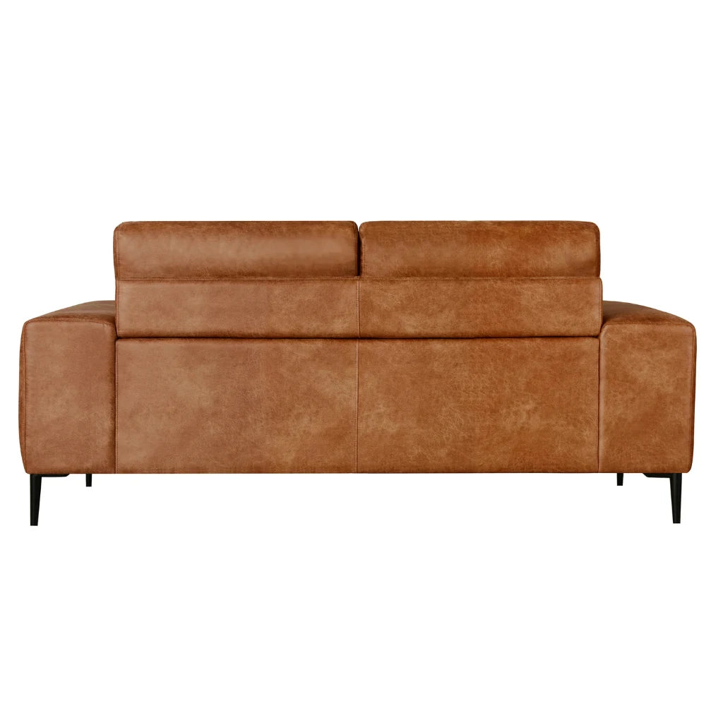 Causeuse Shonda en cuir végétalien tan