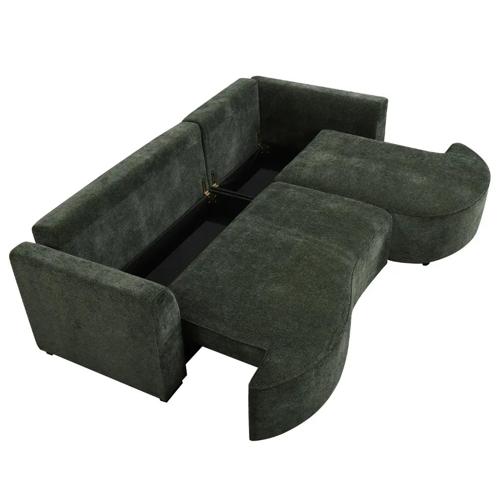 Le Sectionnel-Lit Vert Foncé Qui Fait Tout