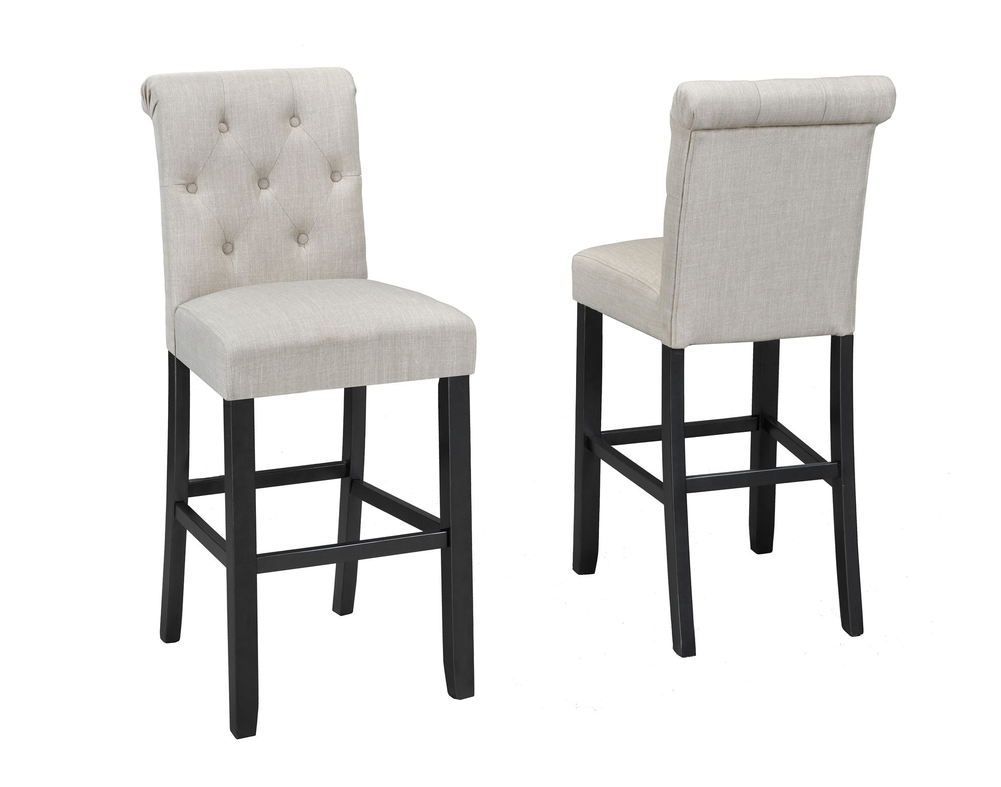 TABOURET DE BAR TINGA 29'' AVEC TISSU BEIGE (TABOURET DE BAR ENSEMBLE DE 2) ( Meuble Mtl )
