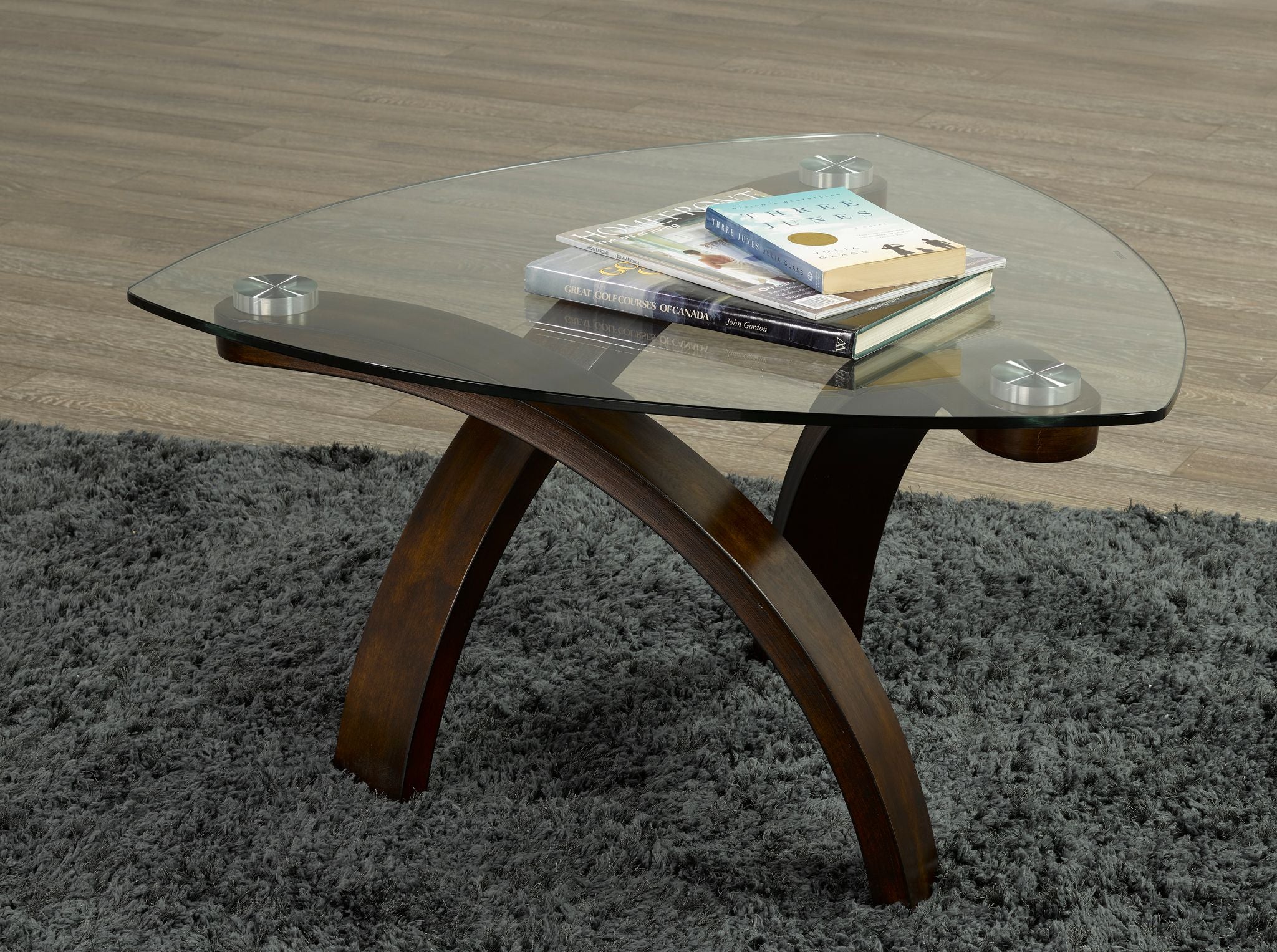 TABLE BASSE - NOYER FONCÉ ( Meuble Mtl )