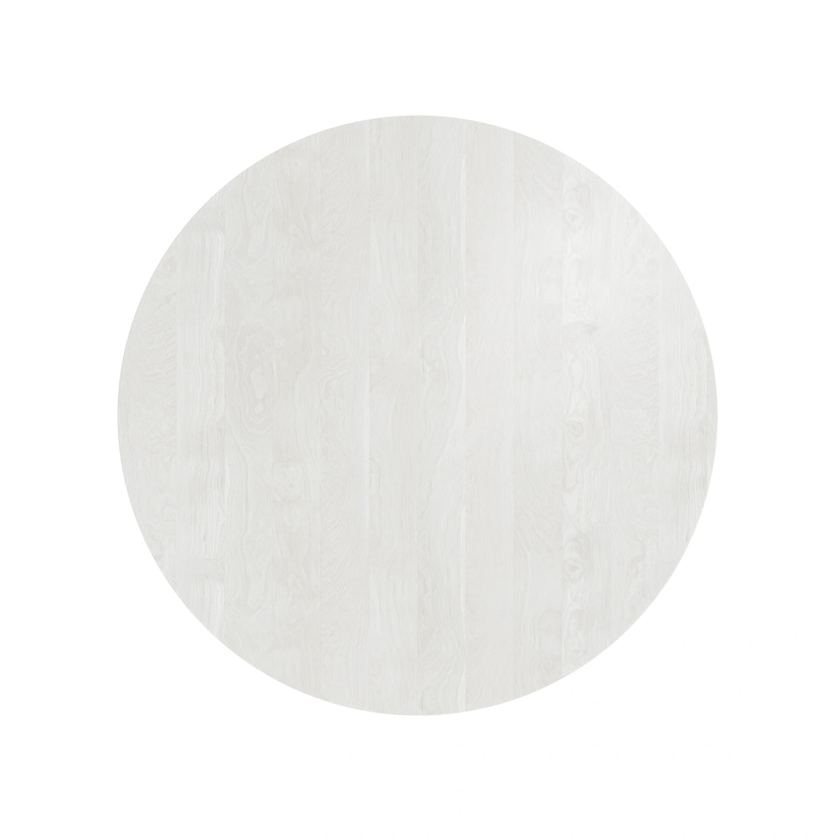 Table à manger ronde en bois Akira - Fini Blanc Lavé
