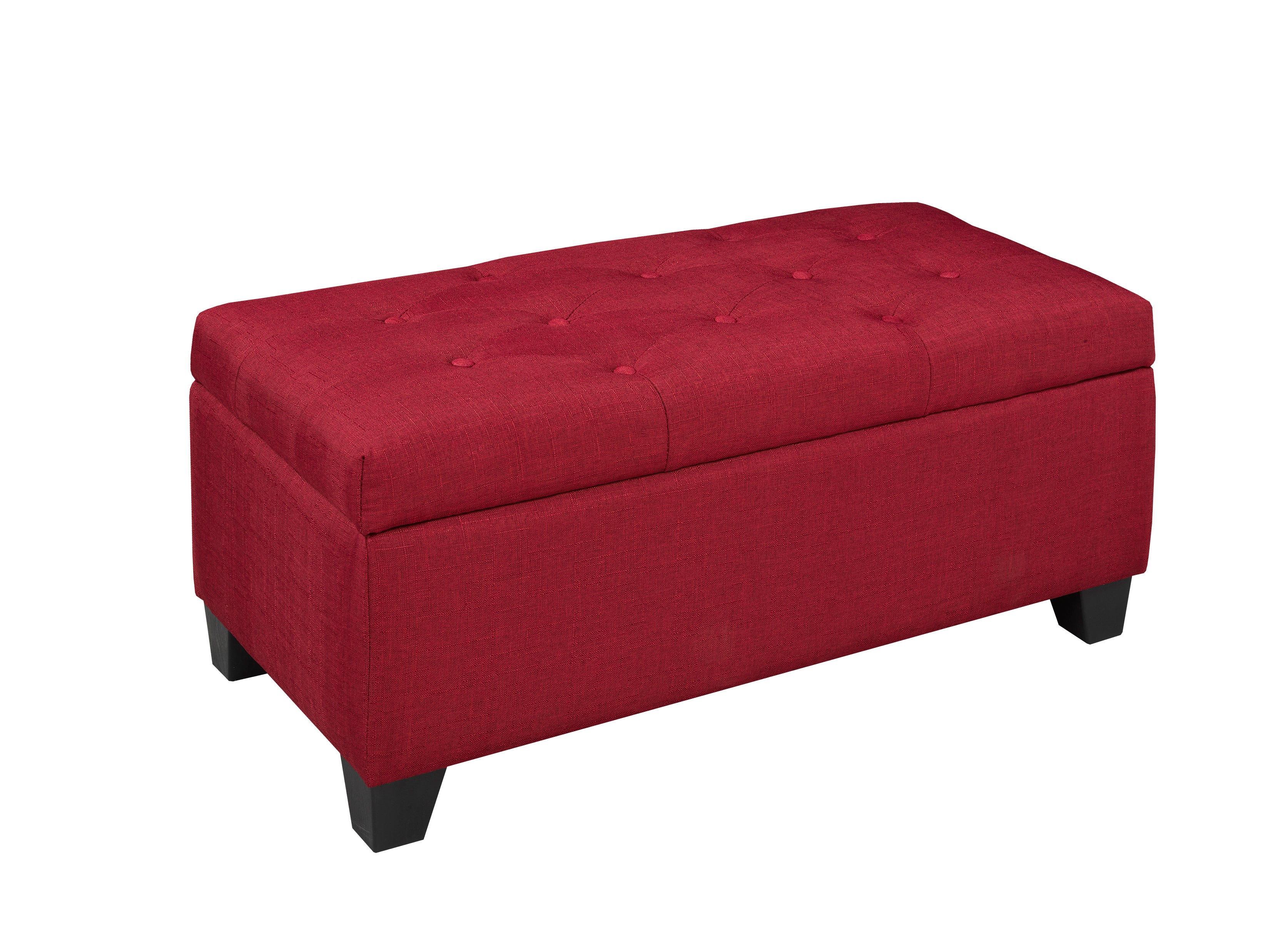 POUF DE RANGEMENT - ROUGE ( Meuble Mtl )