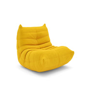 Petit fauteuil moderne pour enfant | Jaune Pâle et ressorts ensachés