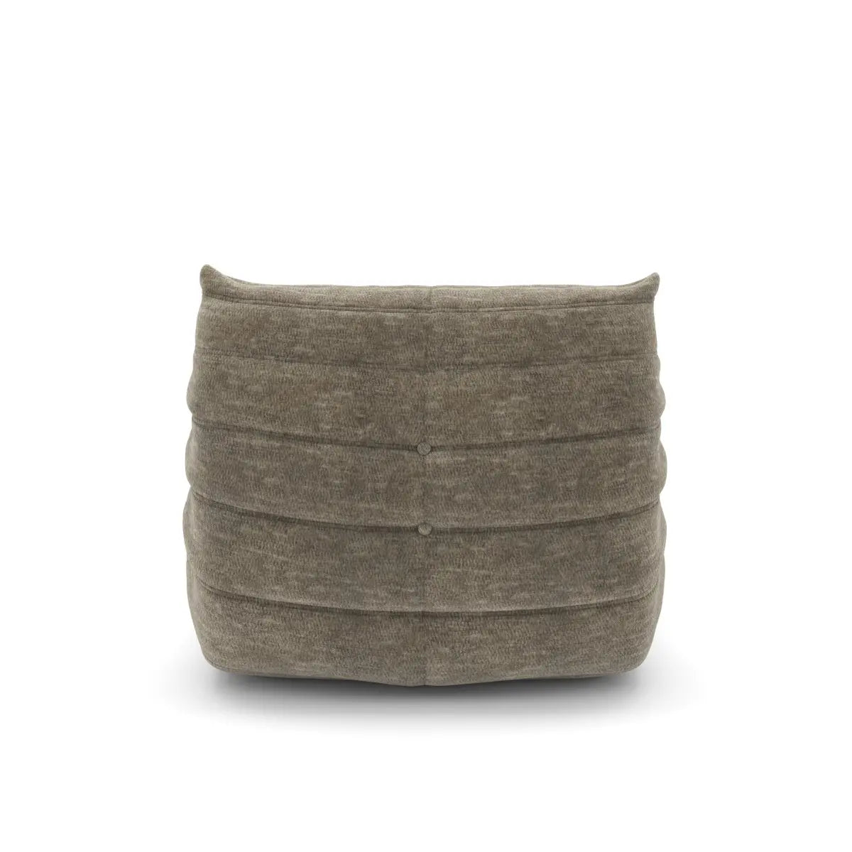 Fauteuil d'appoint Dontae Taupe | Design plissé et mousse 60D