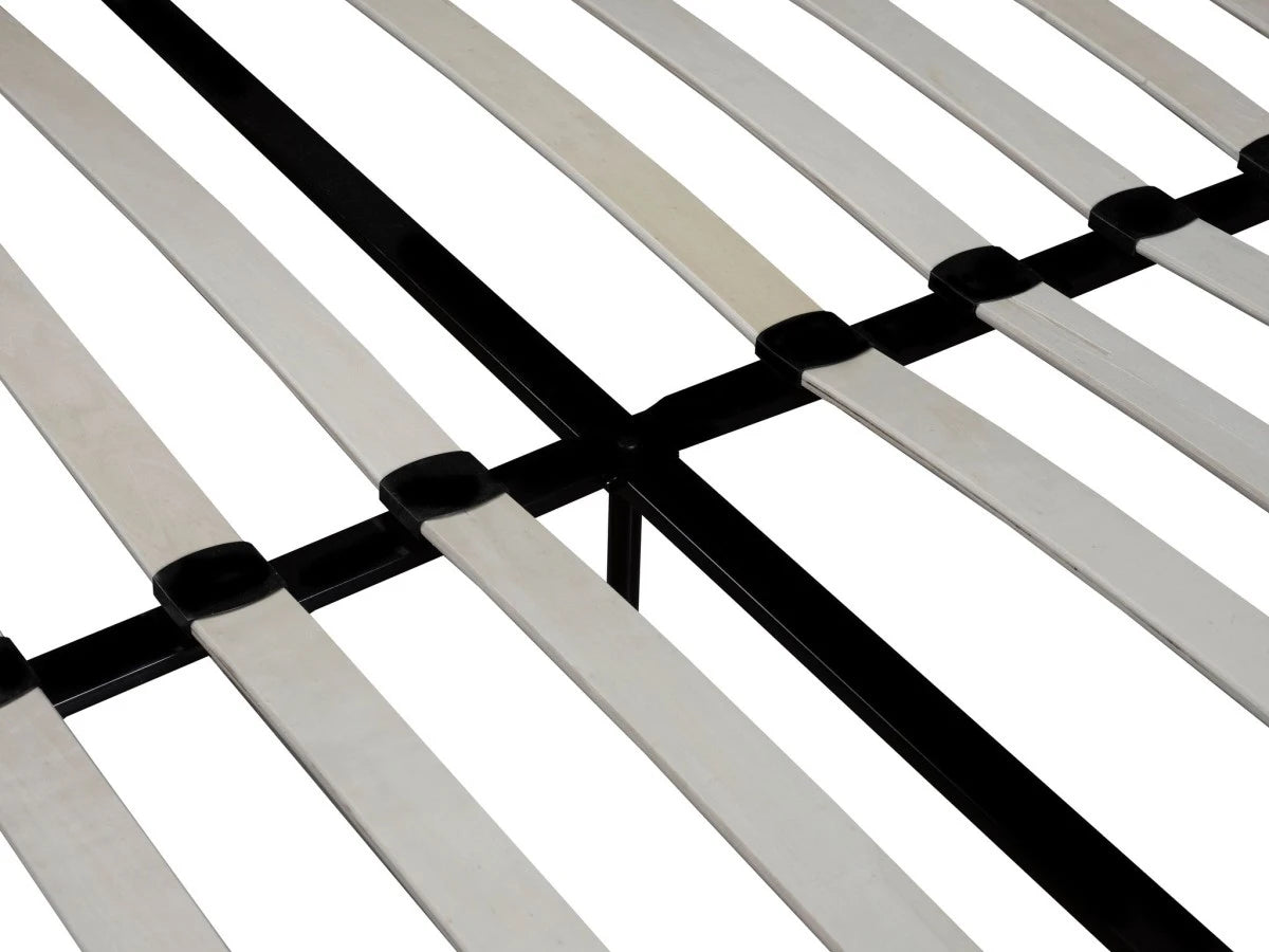 Ensemble Lit Simple Noir et Matelas Resorts Certifié