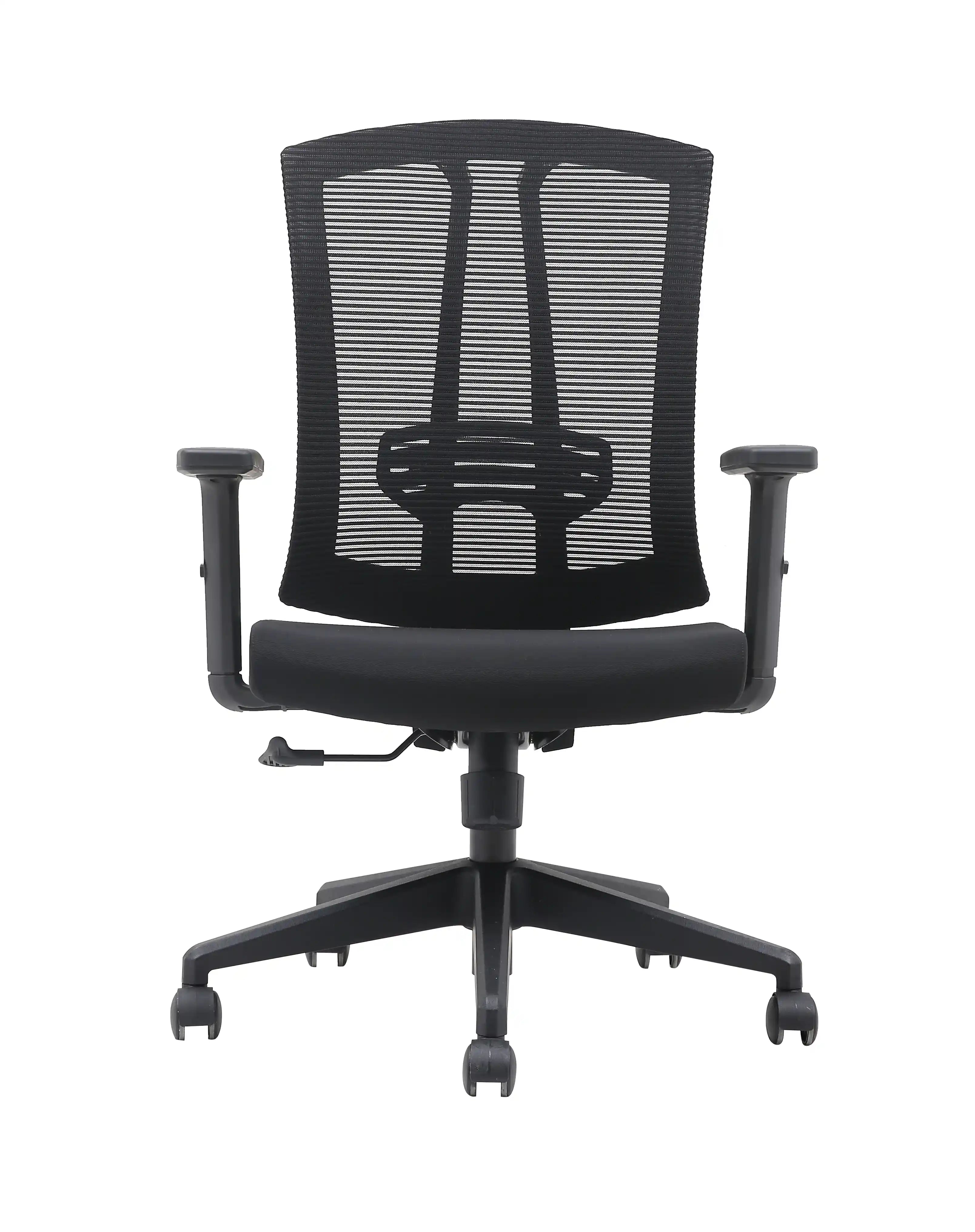 Fauteuil de bureau Aiden Noir | Support lombaire et accoudoirs réglables