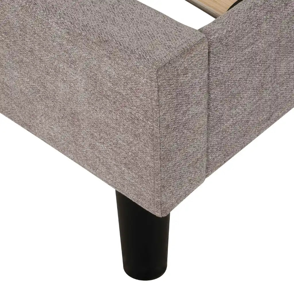 Sia : Le Lit Plateforme au Design Split-Back Gris