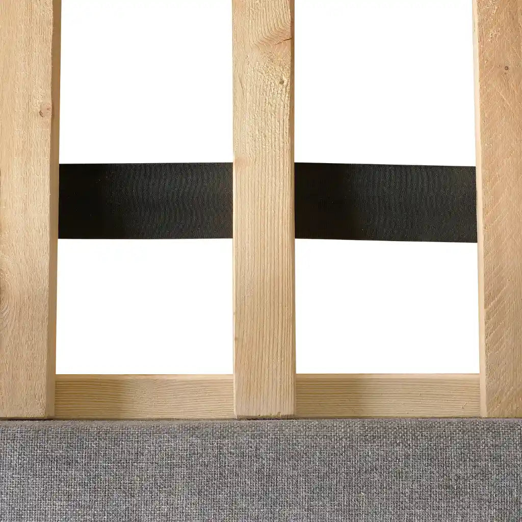 Kamryn2 : Le Lit en Lin Slate et Pieds en Bois Massif